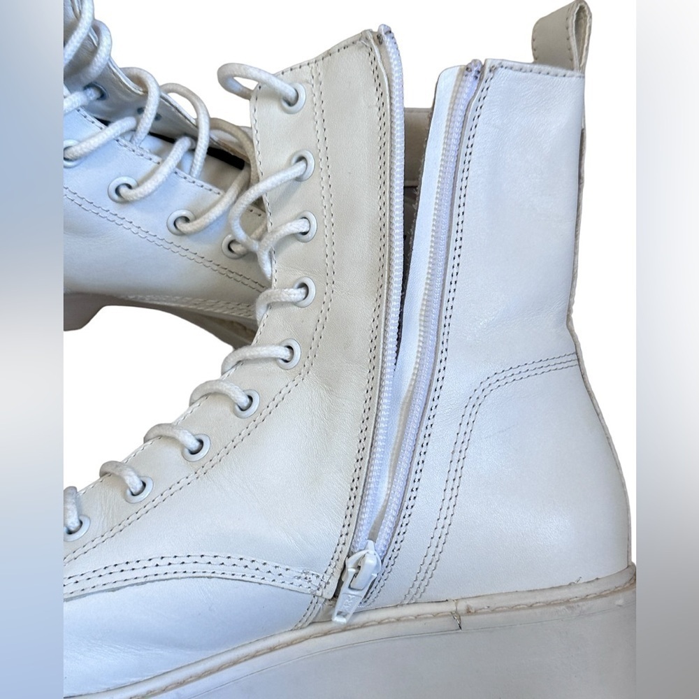 Steve Madden Tornado Combat Boot In White - image 4